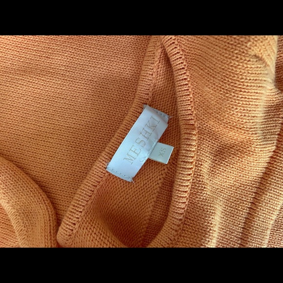 Meshki Orange Aleah Knit Crop Top and Knitted Mini Skirt Set - Picture 7 of 8